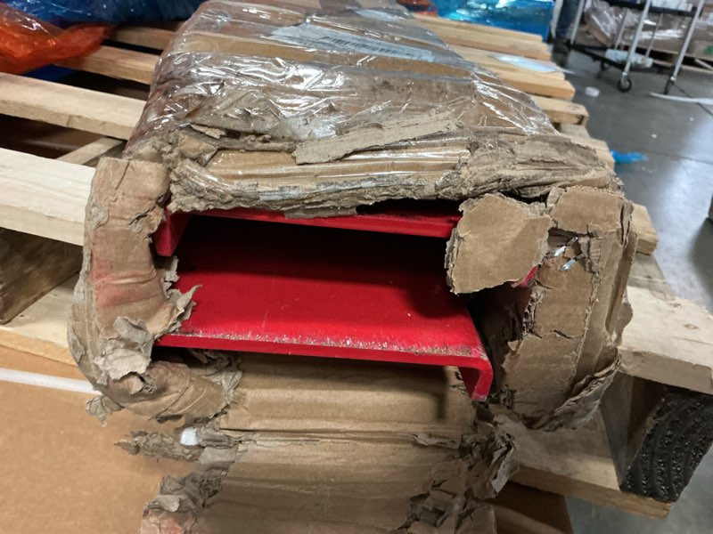 Condition photo showing Good Condition for 96" pallet forklift extensions, heavy duty fork extensions 5500 lbs capacity 5.3" width for forklifts, 1 pair for forklift truck red 96x5.3 inch