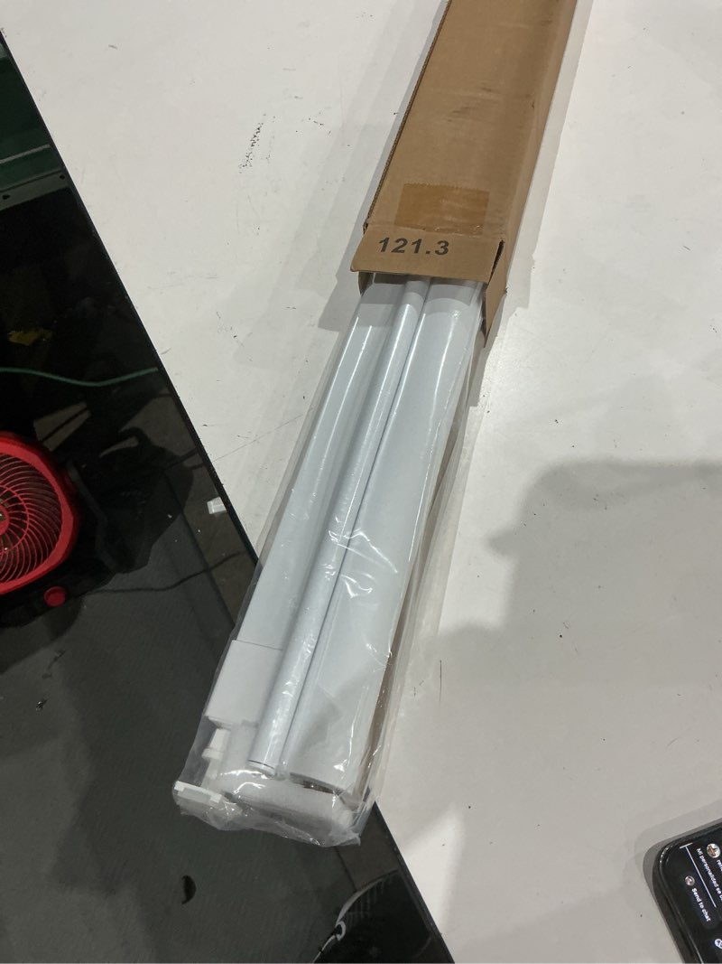 Condition photo showing New/Like New for lazblinds no drill blackout roller shades, 48" w x 72" h, white | cordless, thermal insulated fabric, uv protection, for indoor windows, for home and office