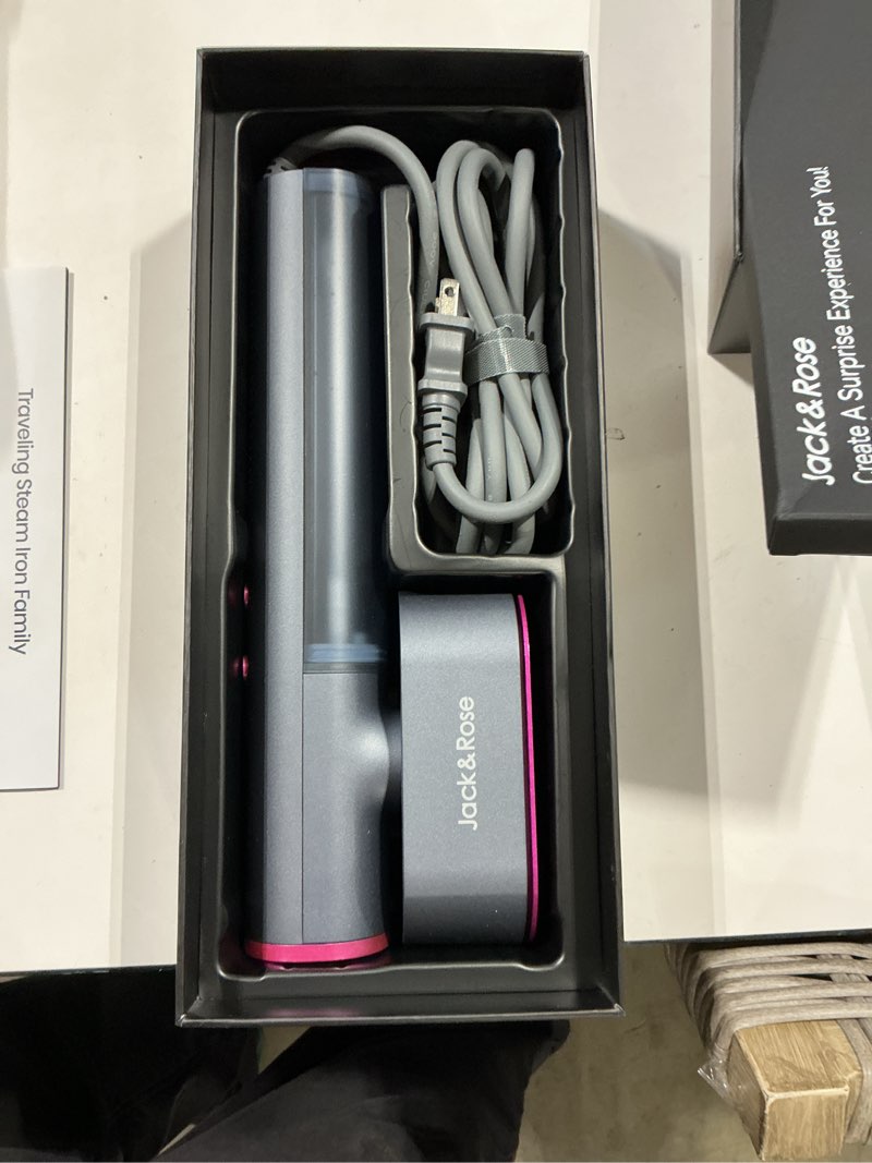 Condition photo showing Good Condition for jack ? rose travel steamer for clothes,100-220v portable iron,15s heat up,steamer ? iron 2 in 1, travel size,large ceramic heat panel,for global and europe purple