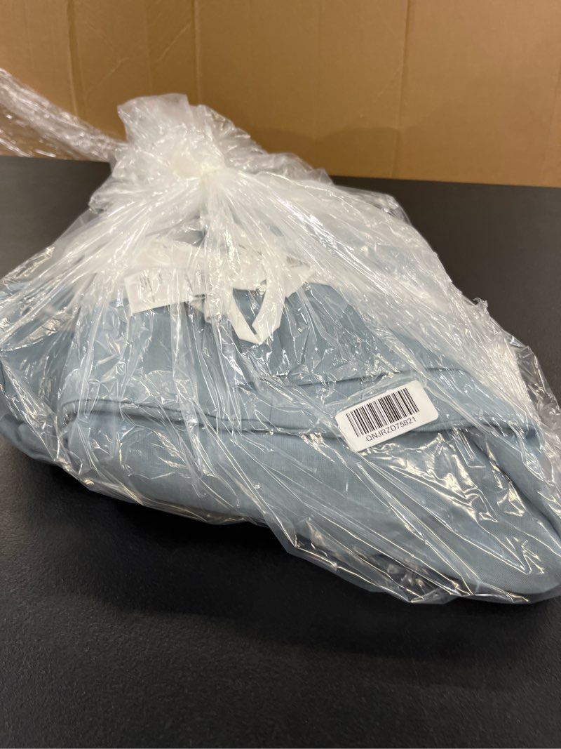 Condition photo showing Good Condition for european linen room darkening curtain, 48x96, chambray