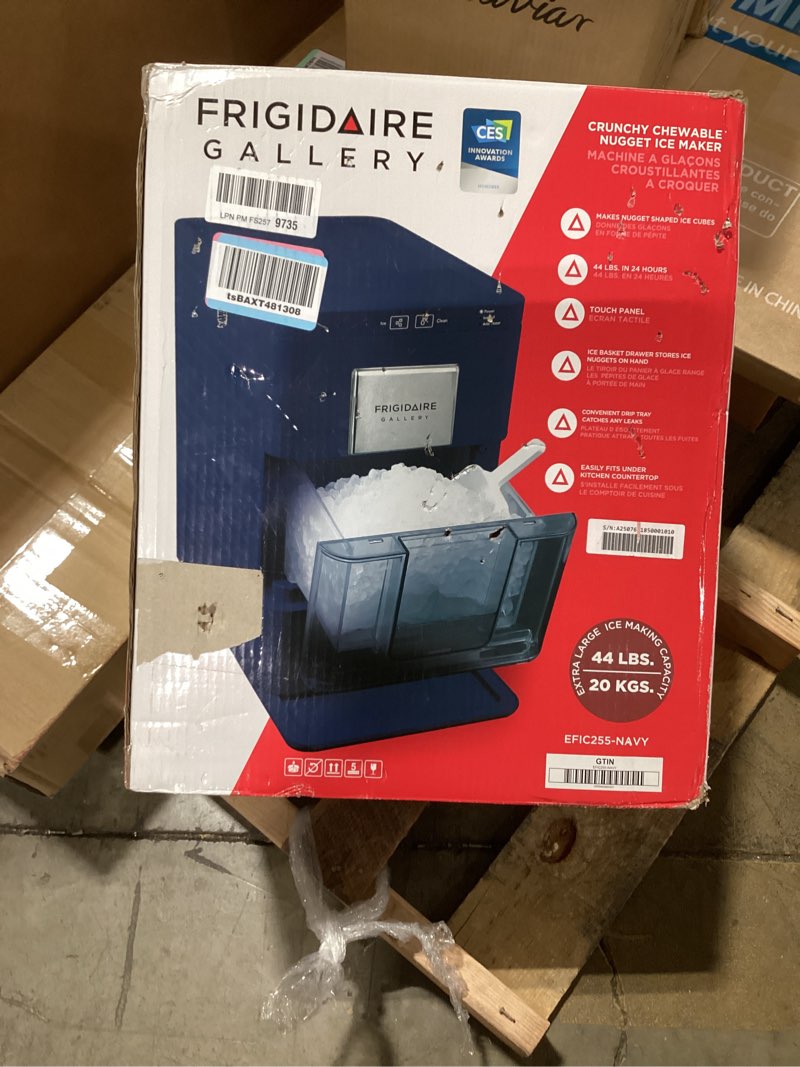 Condition photo showing Good Condition for frigidaire gallery efic255 countertop crunchy chewable nugget ice maker, 44lbs per day, auto self cleaning, 2.0 gen, navy