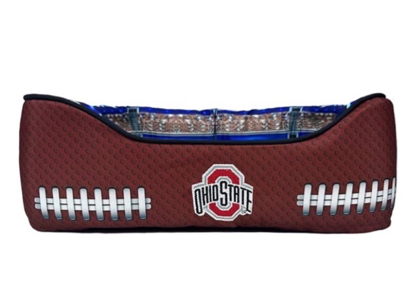 pets first ncaa pet bed- ohio state buckeyes soft & cozy plush pillow bed. - sports dog bed. cuddle, warm collegiate mattress bed for cats & dogs
