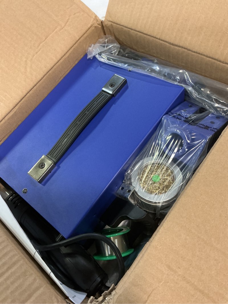 Condition photo showing Good Condition for yihua 853d 2a usb smd hot air rework soldering iron station, dc power supply 0-15v 0-2a with 5v usb charging port and 35 volt dc voltage test meter
