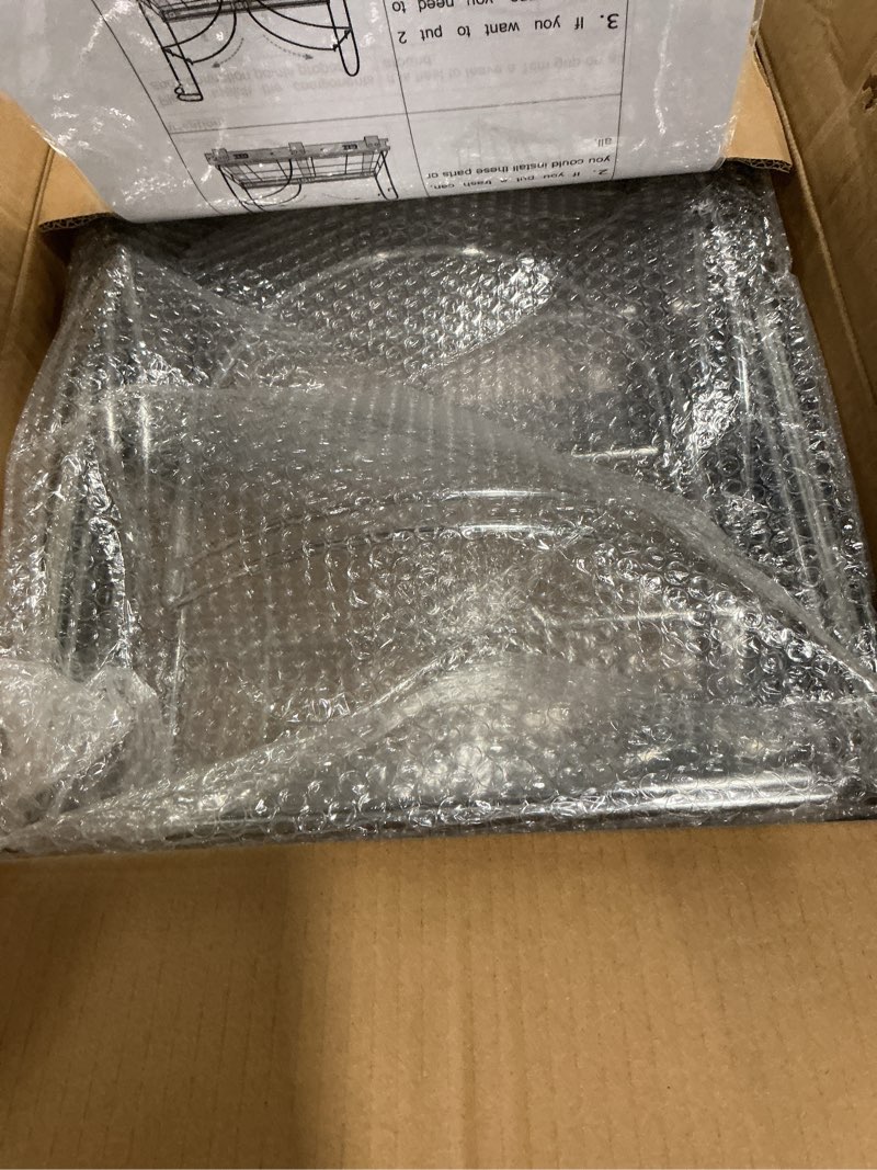 Condition photo showing Good Condition for ANASTA Dual Pull Out Trash Can Under Cabinet Rack, No Can Included, Under Sink Trash Can Pull Out Holds Double 7-9 Gal/2 * 35 Qt Recycle Bin Garbage Can Combo, Inside Cabinet Size ?16''W 22" D 17''H Silver-No Trash Can Included