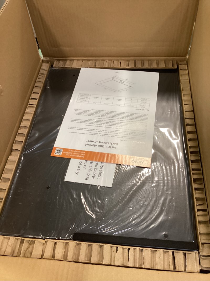 Condition photo showing New/Like New for Tecmojo 2U Rack Drawer,Rack Mount Drawer for 19in Network Equipment/Server/AV Rack or Cabinet Enclosure,Sliding and Lockable Server Rack Drawer - Load-Bearing 44lb (20kg),with Cable Management Holes 2U Drawer