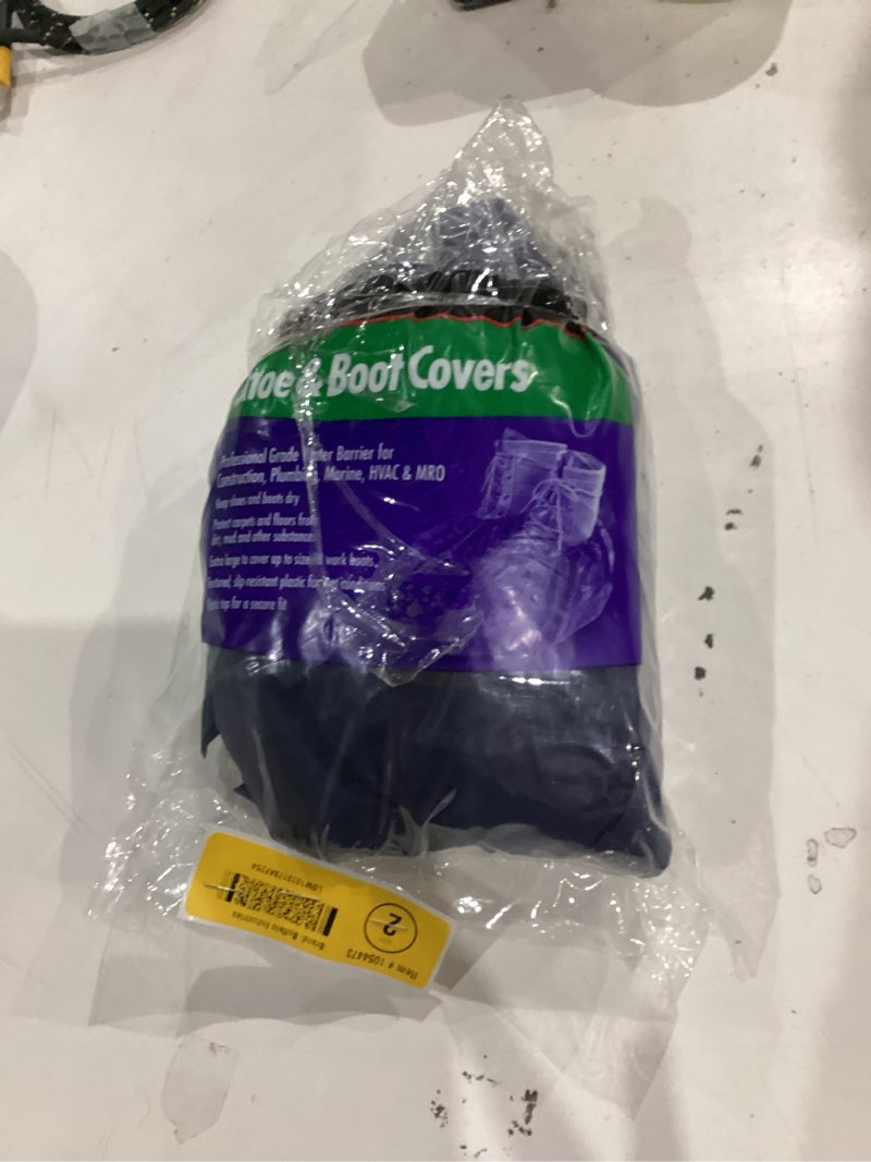 Condition photo showing As Is for x-large buffalo industries 68403 waterproof shoe and boot covers  10 pairs