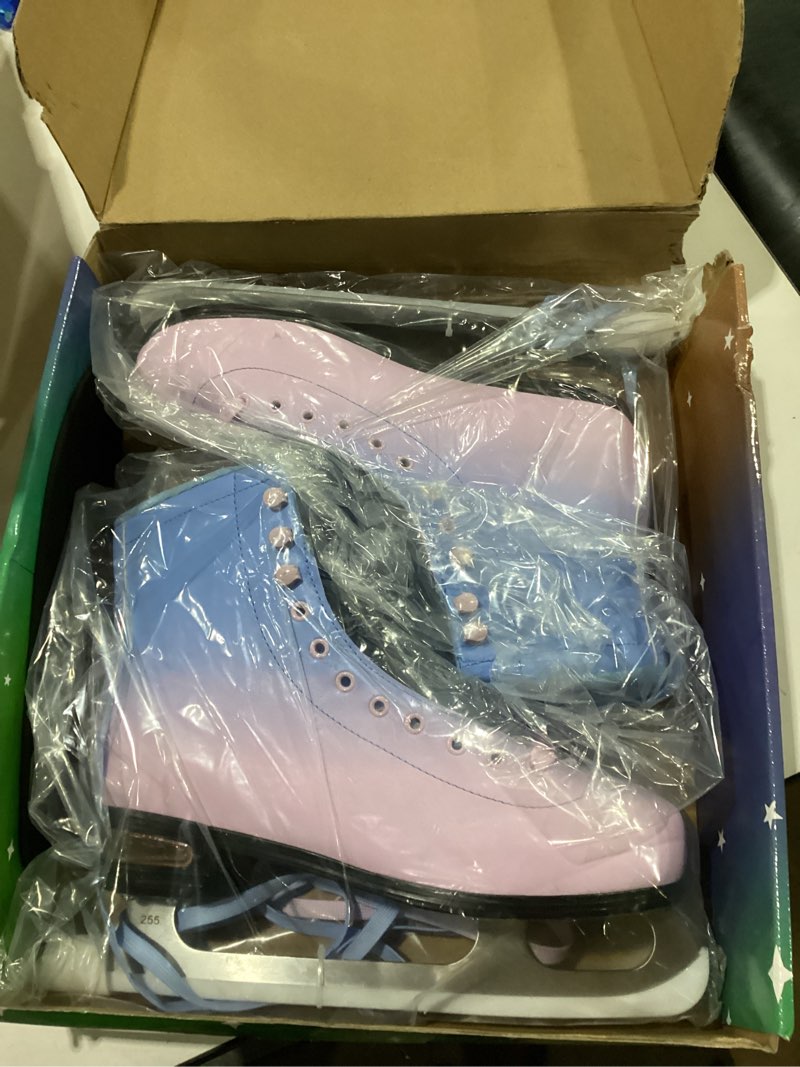 Condition photo showing As Is for Figure Ice Skates for Women and Men - Air Cushion Deluxe Hockey Ice Skate Premium Leather Skates Indoor Outdoor Rink for Teens Beginner