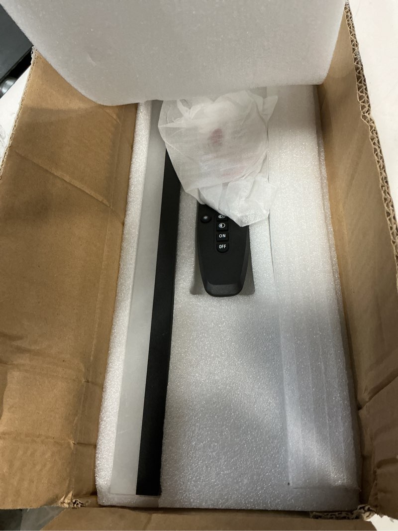 Condition photo showing Good Condition for led wall sconce black modern remote wall light fixtures for living room, dimmable led vanity light indoor remote wall sconce for bedside bedroom bathroom dining room, 39.4inch 1 pack 40 inches black