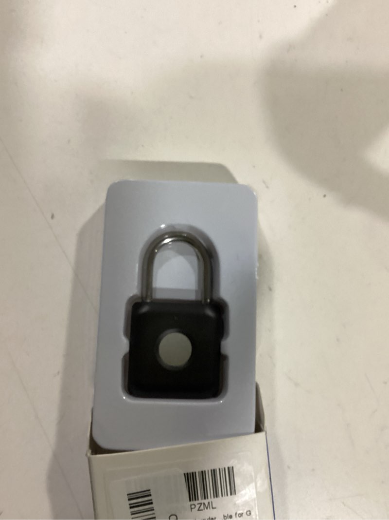 Condition photo showing New/Like New for fingerprint padlock, pothunder smart padlock, locker lock, fingerprint lock with app unlock, usb rechargeable, suitable for gym locker, door(black) onyx black