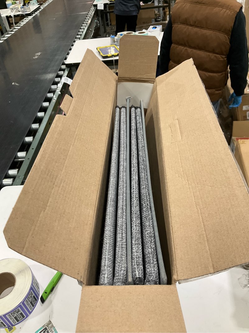 Condition photo showing As Is for PRANDOM Extra Large Collapsible Storage Bins with Lids [3-Pack] Linen Fabric Foldable Storage Baskets Boxes Organizer Containers Cube with Cover for Bedroom Closet Office Nursery (22.8x15.75x13.8) Gray XXL (3-Pack)