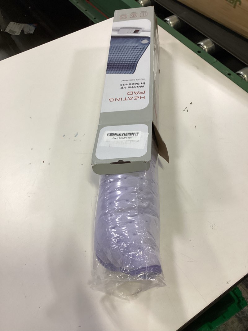 Condition photo showing Good Condition for Heating Pad for Neck and Shoulders and Back, Electric Heating Pad for Period Cramps with 6 Heating & 4 Timer Setting, Easy Machine Washable, Best Gifts for Parents (17'' x 33'') Light Purple 17'' x 33''