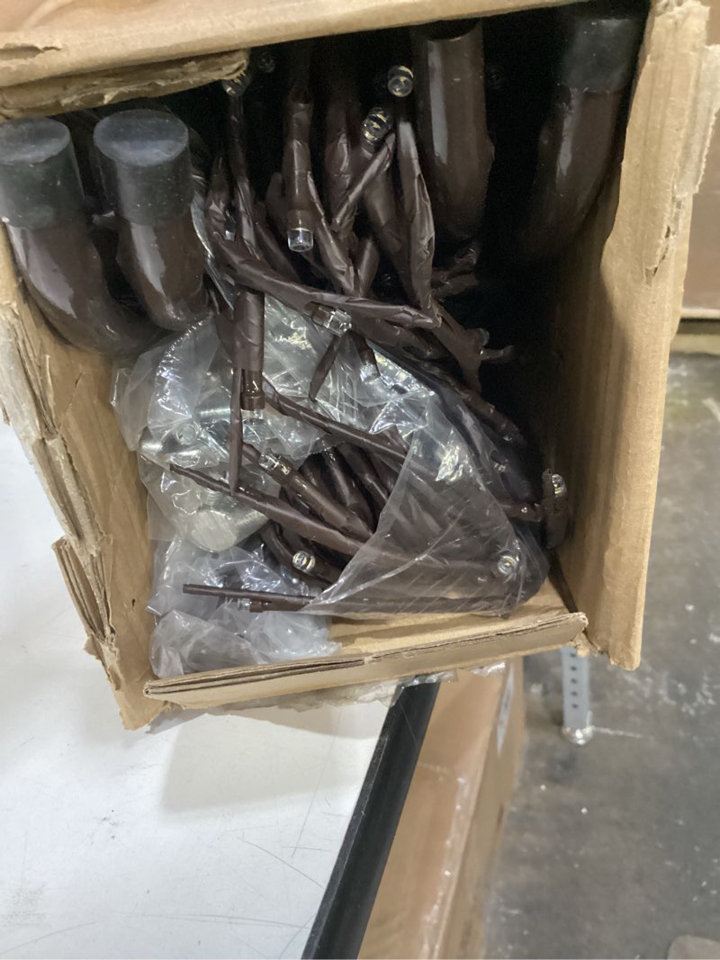 Condition photo showing Good Condition for lightshare set of 3 star light trees christmas decorations, including 3 feet, 5 feet, and 6 feet, warm white christmas tree, brown branch brown 3+5+6ft