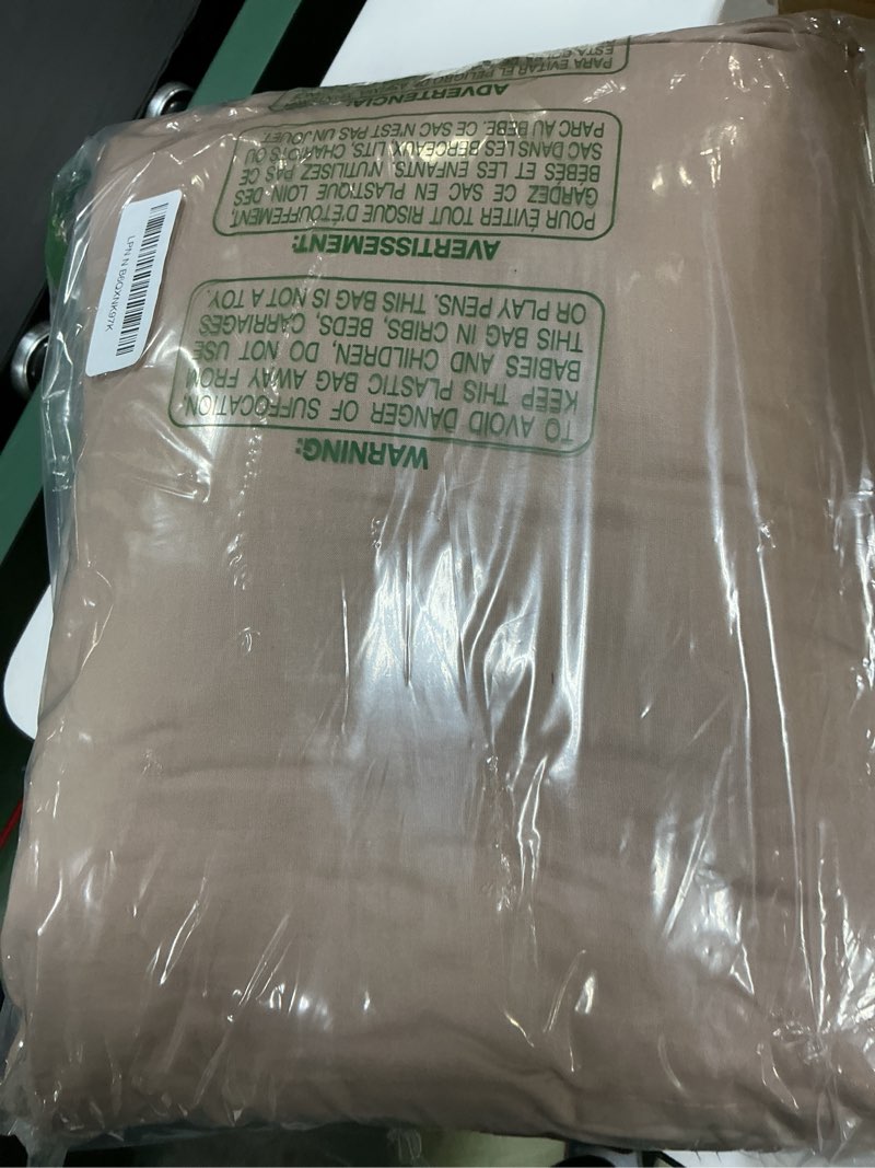 Condition photo showing Good Condition for lane linen 100% organic cotton sheets set, pure organic cotton long- staple percale weave ultra soft best- bedding sheets for bed, gots certified, fits mattress upto 15in. deep pocket (full, taupe) full 07: taupe
