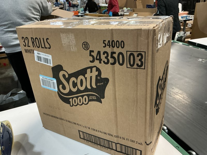 Condition photo showing New/Like New for Scott 1000 Trusted Clean Toilet Paper, 32 Rolls, Septic-Safe, 1-Ply Toilet Tissue Regular 1000 Sheets (Pack of 32)