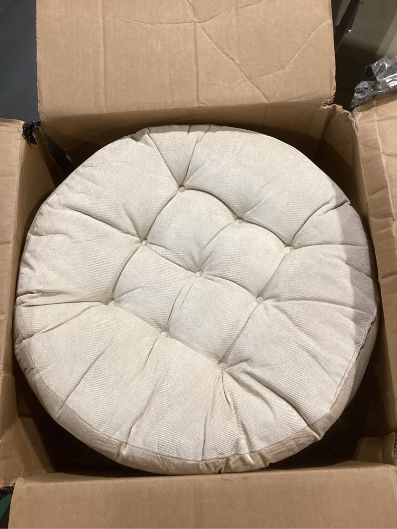 Condition photo showing Good Condition for Jerify 6 Pcs Round Floor Pillows Cushions 22 x 22 Inch Large Flexible Seating Cushion Classroom Furniture Floor Pillow for Kids Adults Home Daycare Preschool Yoga Meditation Gift (Beige) Round Beige 6
