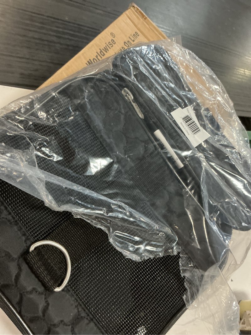 Condition photo showing Good Condition for sherpa original deluxe travel pet carrier, airline approved & guaranteed on board - black lattice, small 15.0"l x 10.0"w x 8.5"h black lattice