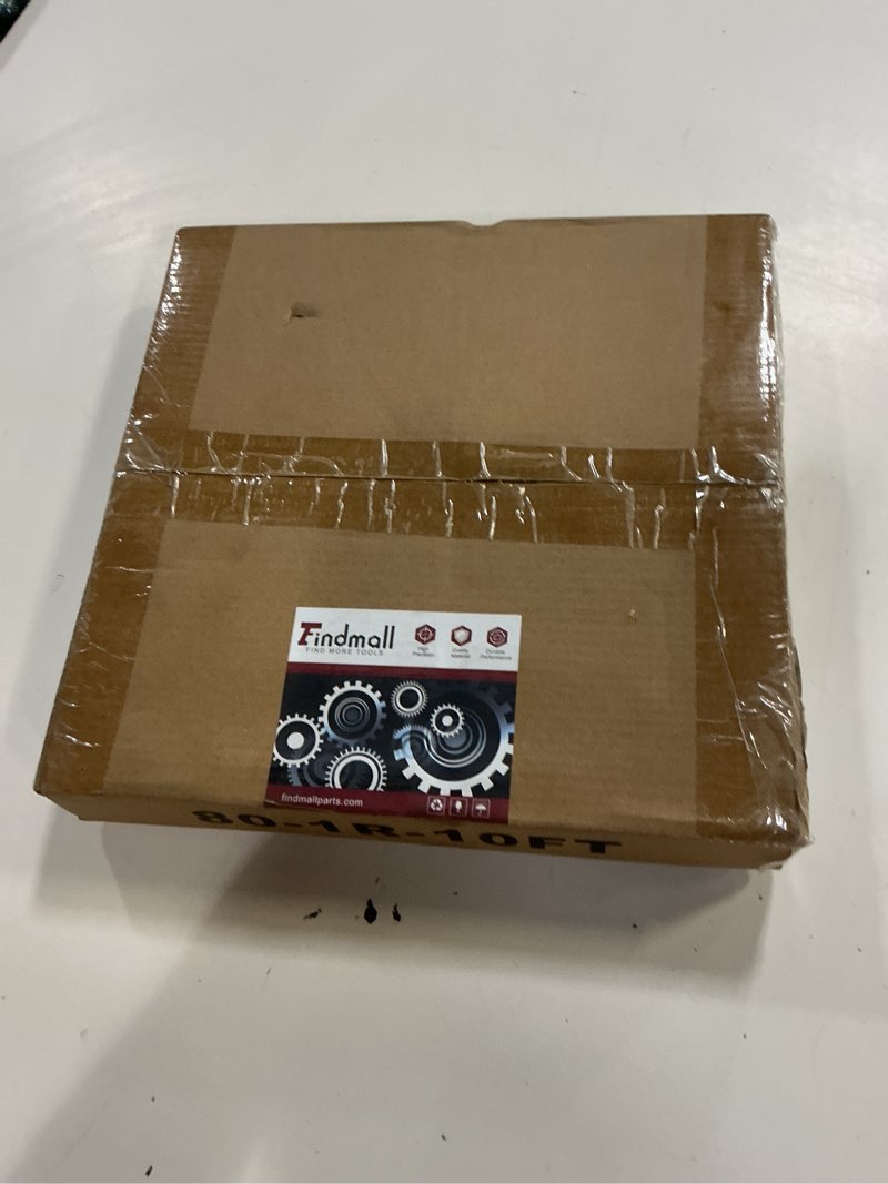 Condition photo showing New/Like New for findmall 80 roller chain 10 feet with 1 replacement connecting links, 120 links, carbon steel