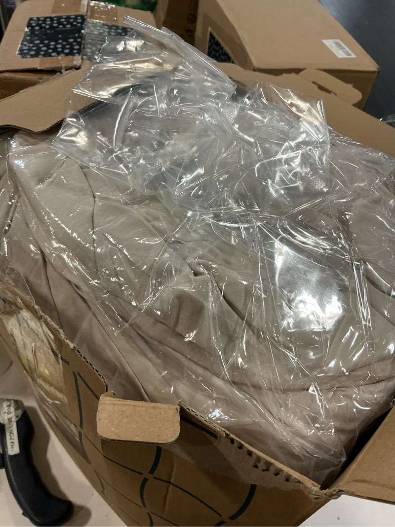 Condition photo showing New/Like New for bedsure oversized king comforter set, beige soft prewashed bedding for all seasons, 3 pieces gentlesoft™ bed set, 1 lightweight comforter (120"x98") and 2 pillowcases (20"x36") oversized king(120"x98") 01 - beige