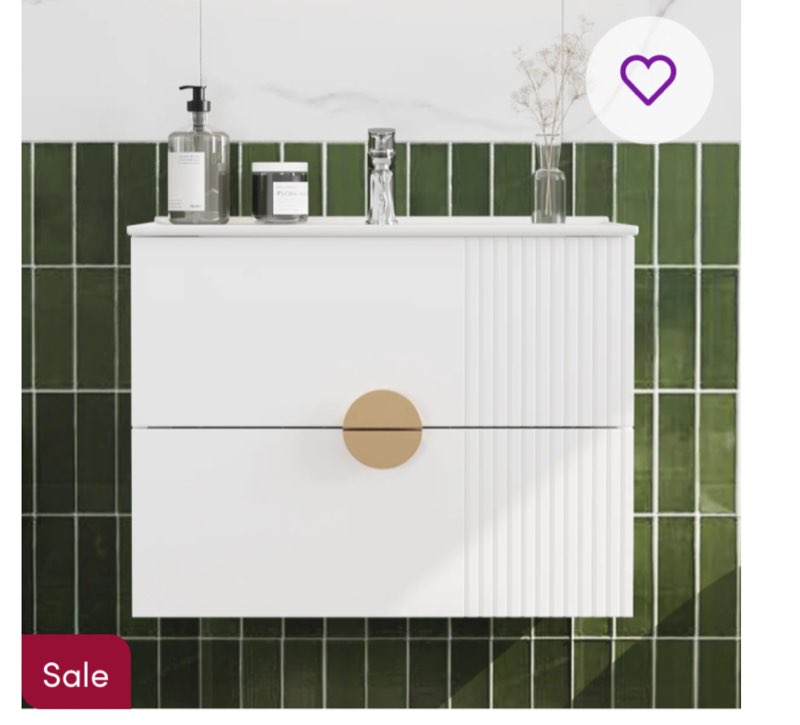 24 inch wall mounted single bathroom vanity with sink