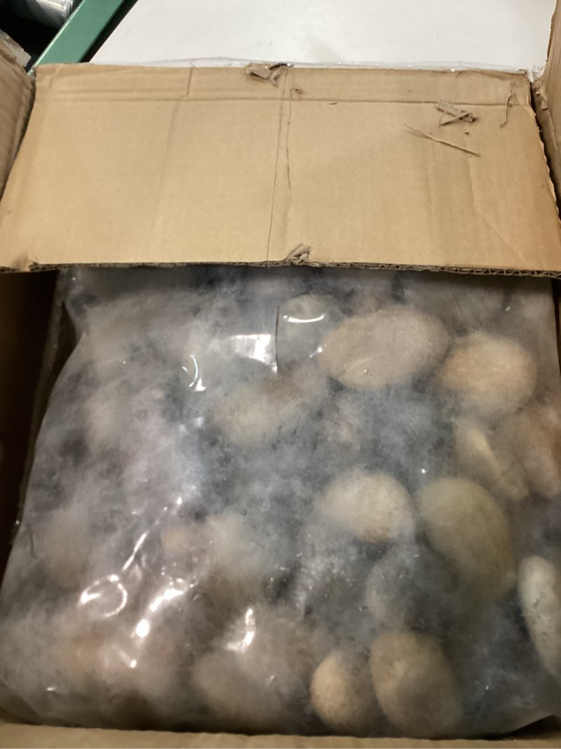 Condition photo showing Good Condition for Natural River Rocks, Small Rocks for Plants Decorative Polished Pebbles for Fish Tank, Gardening, Flower Pots, Vase Fillers, Indoor Water Fountains, Landscaping, 40lbs, 2-3 Inch 40 Pounds 2-3 Inch