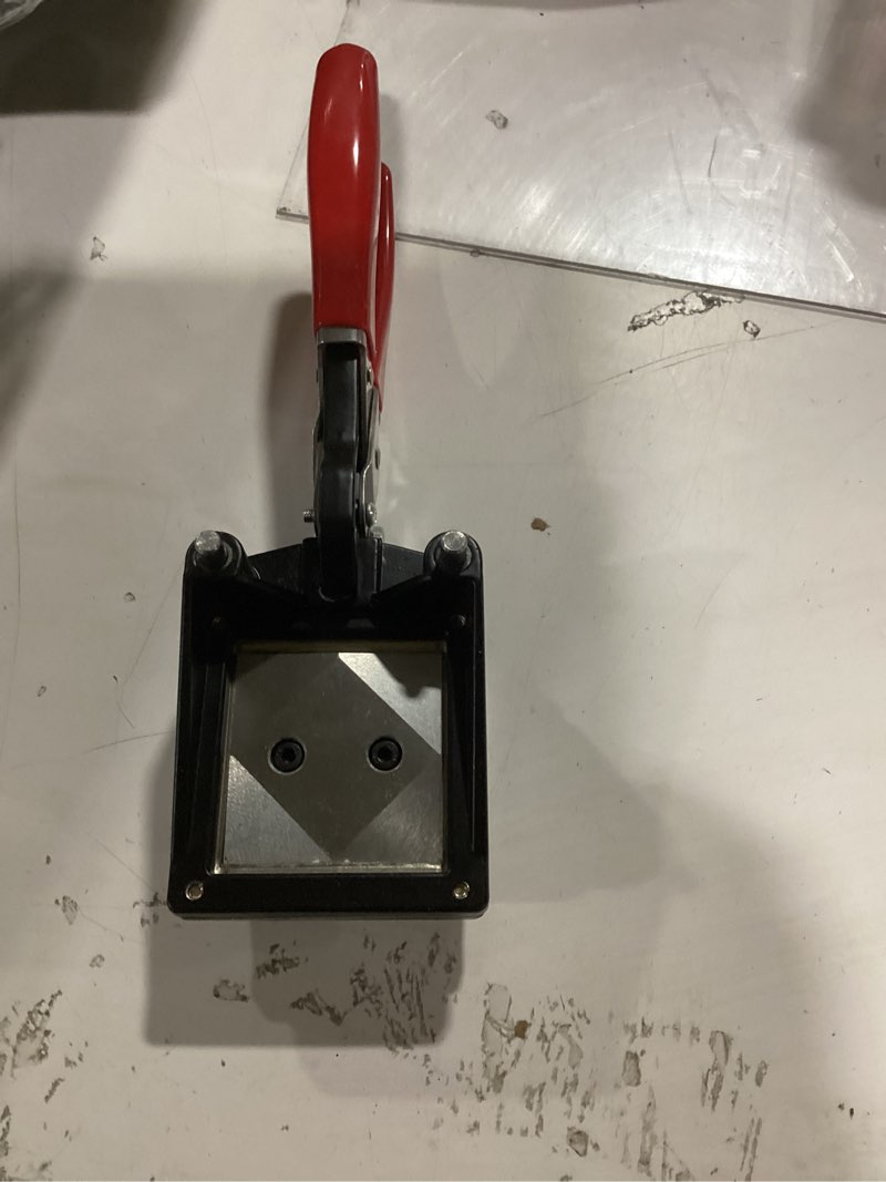 Condition photo showing Good Condition for professional 50×50mm (2''x2'') square photo cutter, handheld metal die punch tool for paper, business cards, crafts, diy projects cutting, hardened steel blade heavy-duty, office & family use
