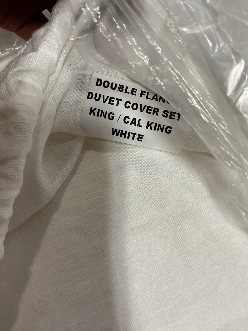 Condition photo showing Good Condition for european linen double flange duvet cover set cal king