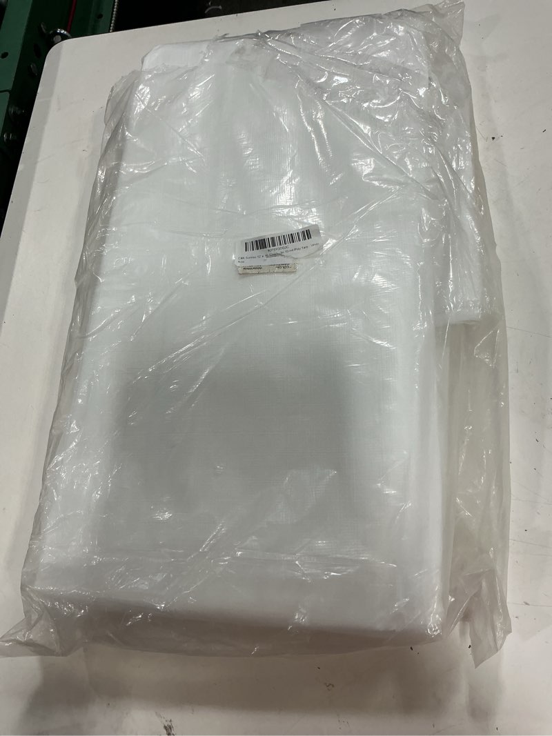 Condition photo showing New/Like New for e&k sunrise 12' x 16' finished size general multi-purpose tarpaulin 10-mil poly tarp - white