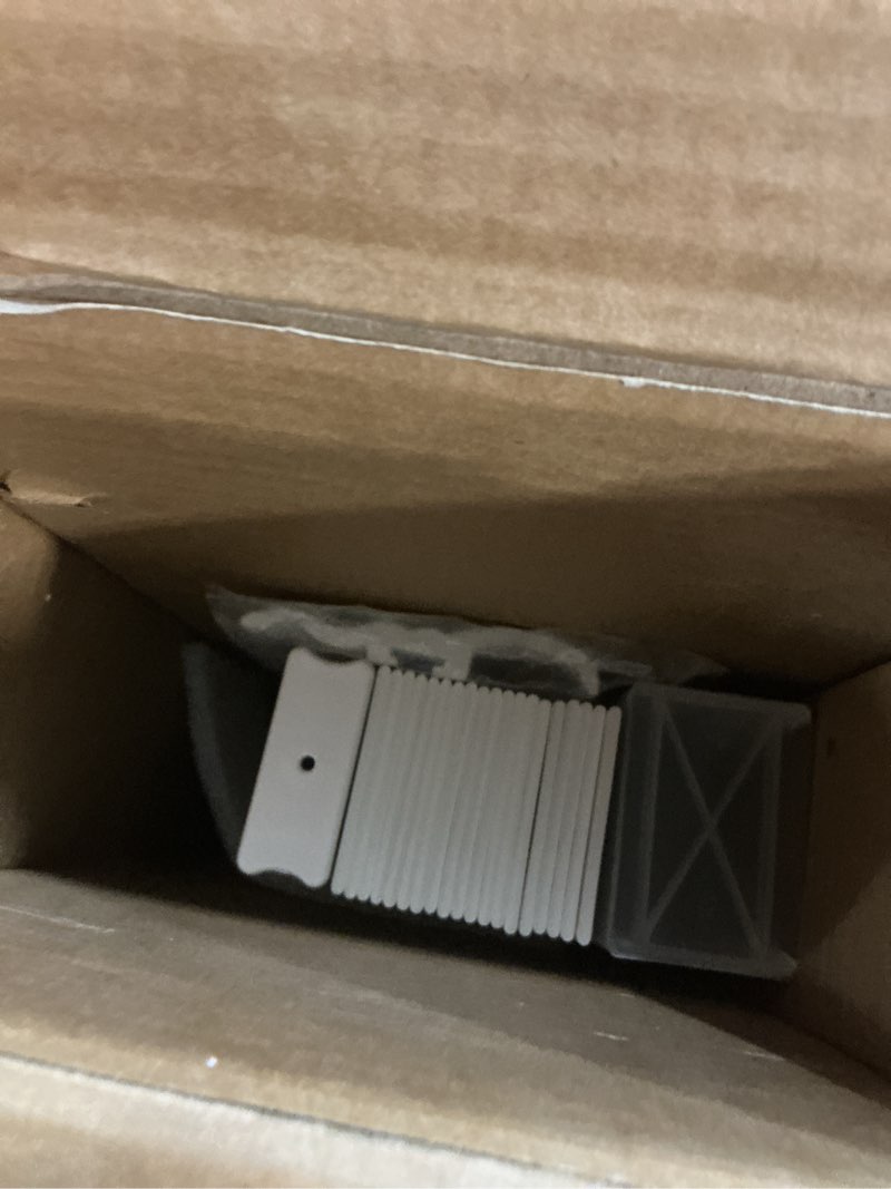 Condition photo showing Good Condition for lazblinds 2-inch cordless faux wood blinds with royal valance, room darkening horizontal window blinds, inside mount blinds for windows - fit for window 36.5" w x 60" h - white white 36.5"w x 60"h