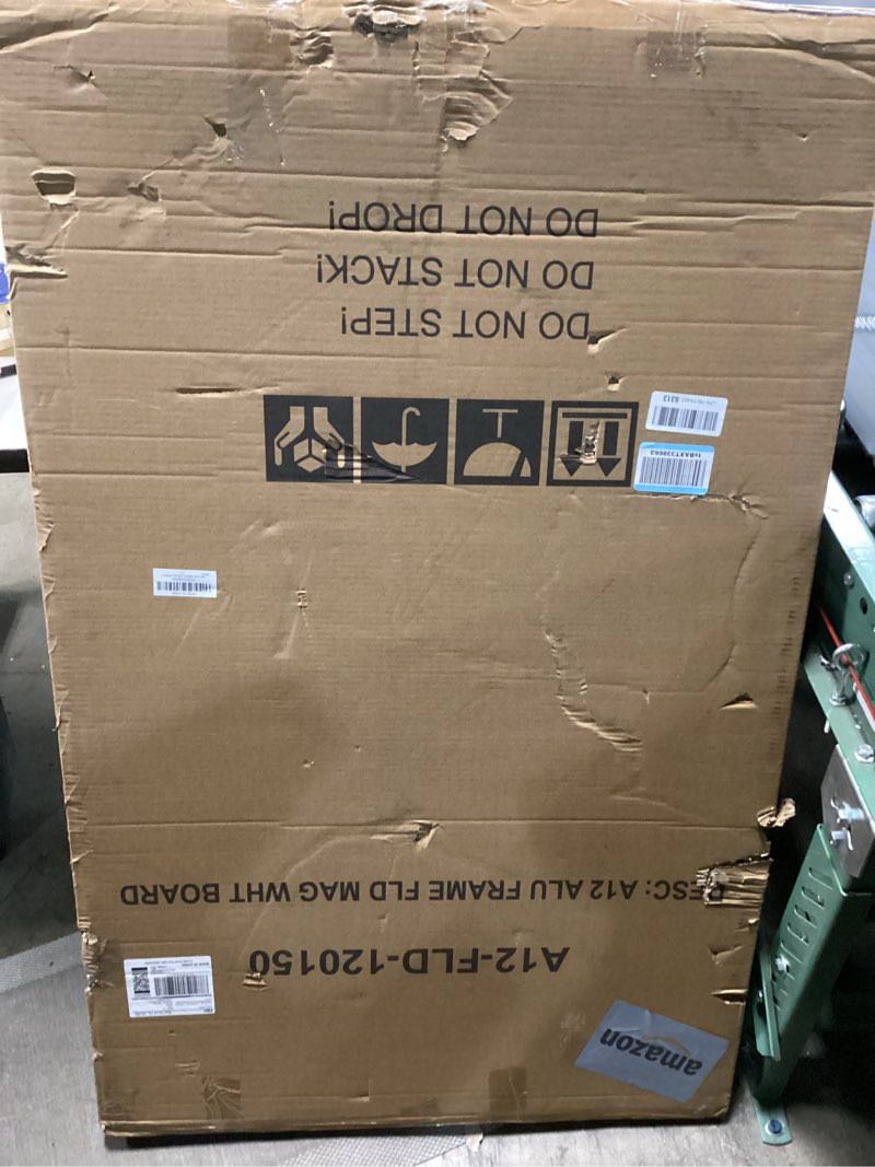 Condition photo showing New/Like New for DOLLAR BOSS Large White Board 60 x 48 Inch Foldable Magnetic Whiteboard for Wall, Portable Double Sided Dry Erase Board, Aluminum Frame Message Board for School, Office, Classroom with Eraser, Markers 60x48 Inch