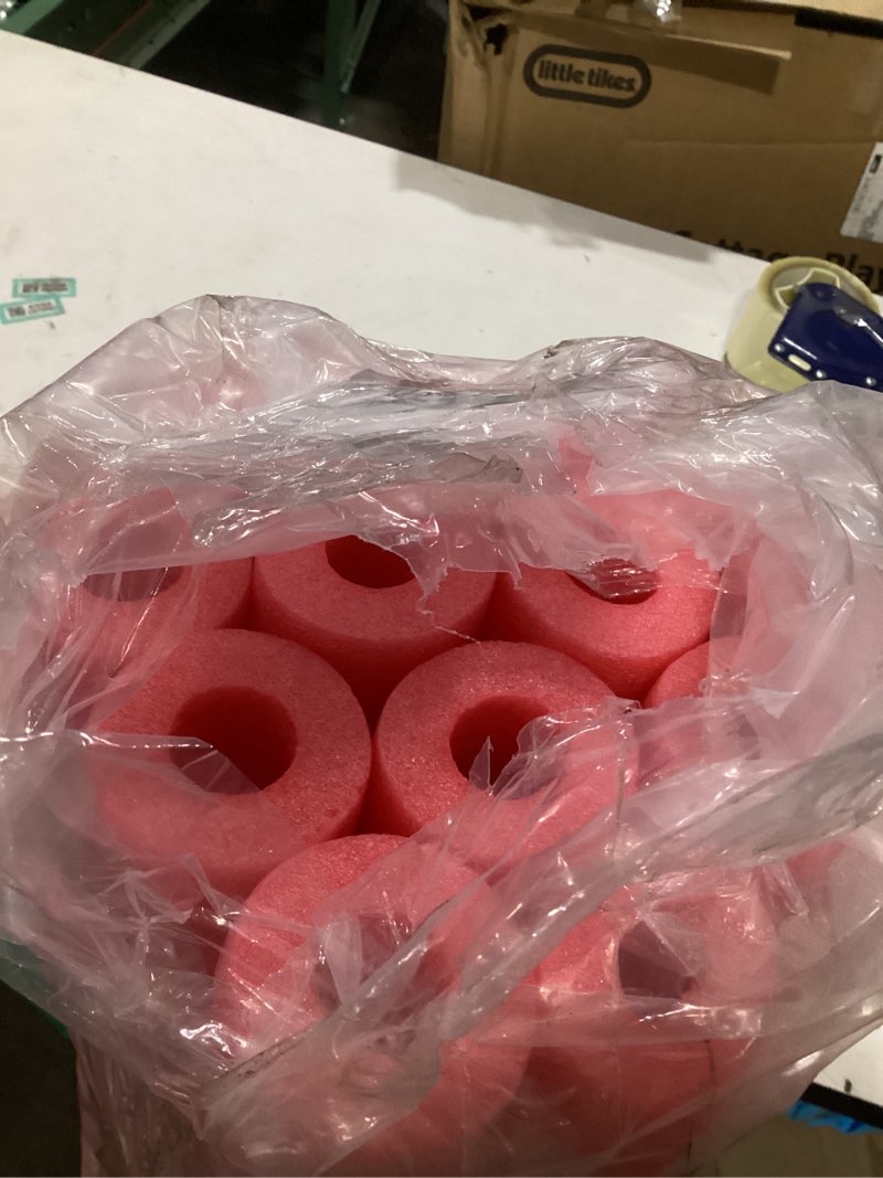 Condition photo showing Good Condition for nezyo 12 pack pool noodles foam swim noodles 52 inch jumbo hollow swimming pool noodle bulk floats heavy duty for xmas decoration craft projects padding bumper red