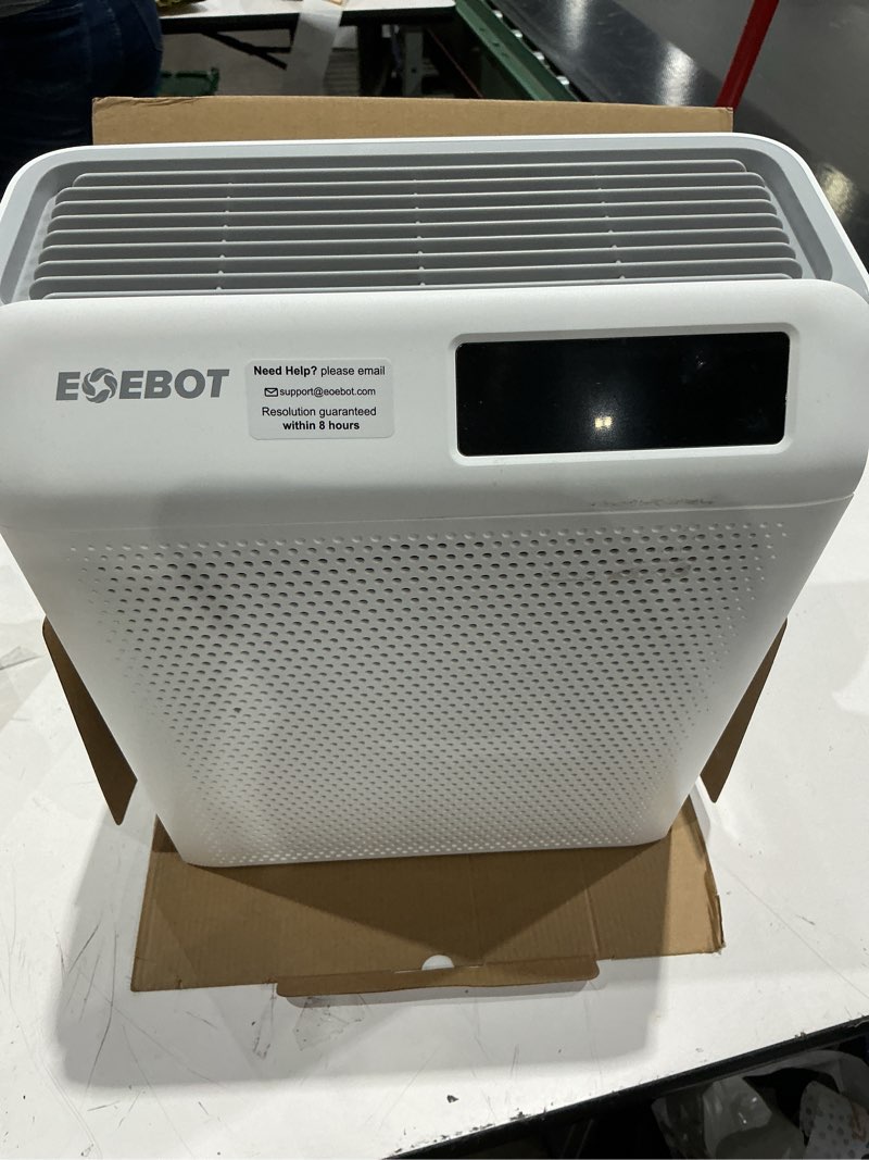 Condition photo showing As Is for air purifiers for home large room, cover up to 1,996 ft² with true hepa filter & washable pre-filter, sleep mode, pm2.5 air quality monitor, air purifier for bedroom, pet hair, dust, smoke, white