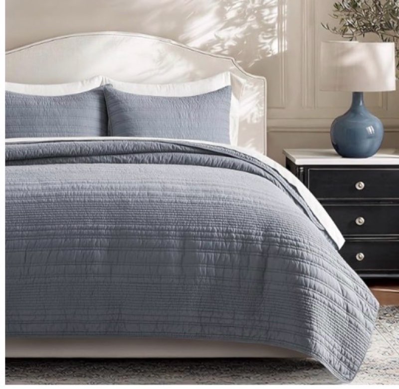 Organic Cotton Gauze Dream Quilt, King/Cal King, Mist
