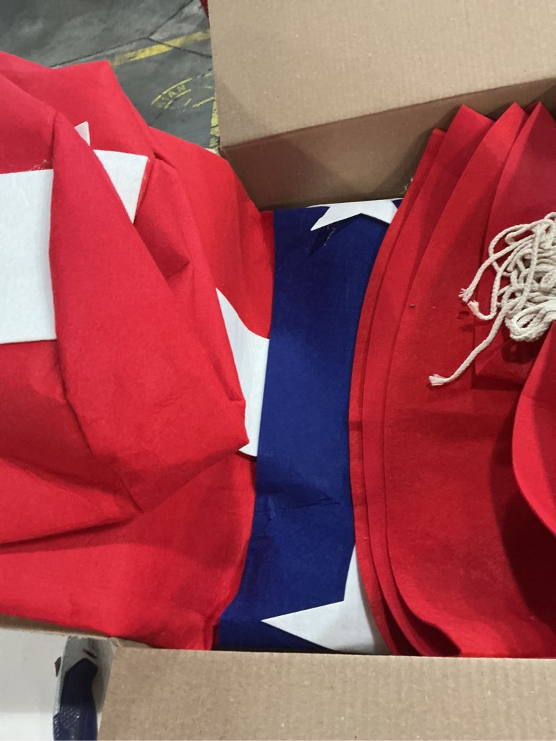 Condition photo showing Good Condition for leyndo 4th of july golf cart decoration kit, patriotic hat and beard | uncle sam hat & beard set, parade accessory, red white blue, golf car independence day decor
