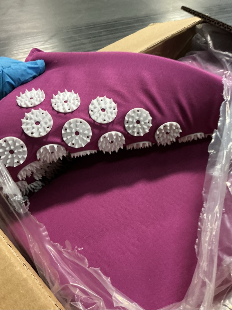 Condition photo showing Good Condition for ProsourceFit Acupressure Mat and Pillow Set for Back/Neck Pain Relief and Muscle Relaxation XL - Purpule/White