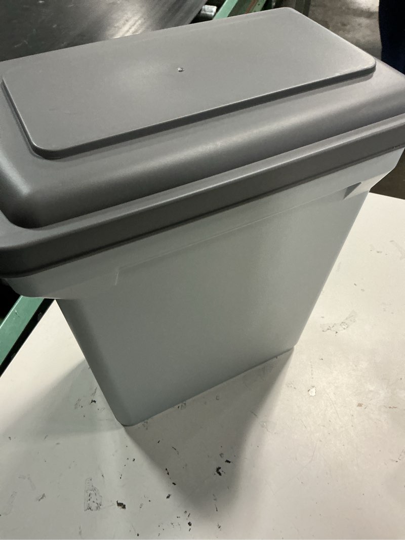Condition photo showing Good Condition for iris usa dog food storage container, airtight lid, 2-cup scoop, up to 13 pounds pet food storage, versatile pet food bin, treats, bpa free, gray/dark gray