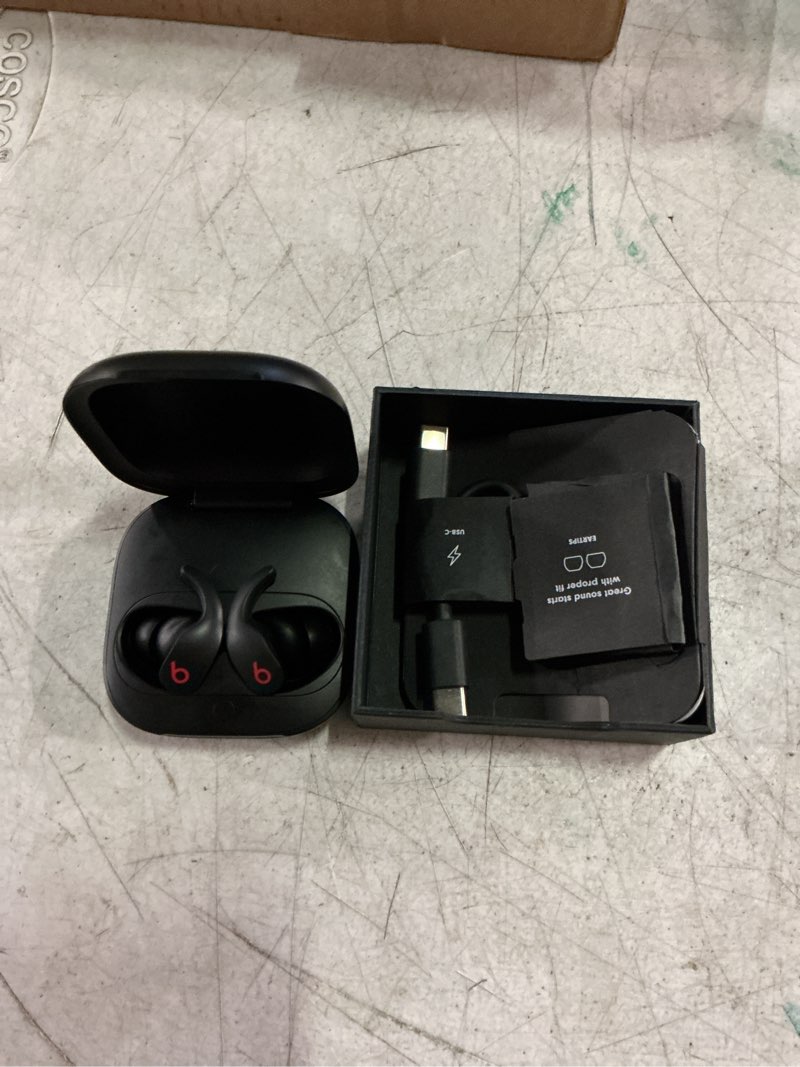 Condition photo showing Good Condition for beats fit pro (1st gen) - true wireless noise cancelling earbuds - active noise cancelling - sweat resistant earphones, compatible with apple & android, class 1 bluetooth®- beats black beats black fit pro without applecare+