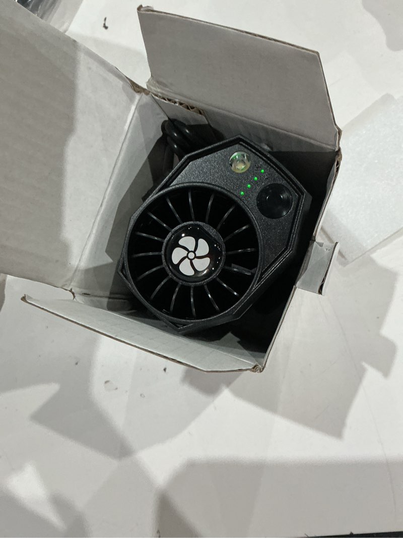 Condition photo showing Good Condition for jkboom portable waist fan, 9200rpm high speed wearable fan, mini rechargeable personal fan for jobsite & outdoor, 25h runtime, 25db quiet, belt fan with led flashlight for men black