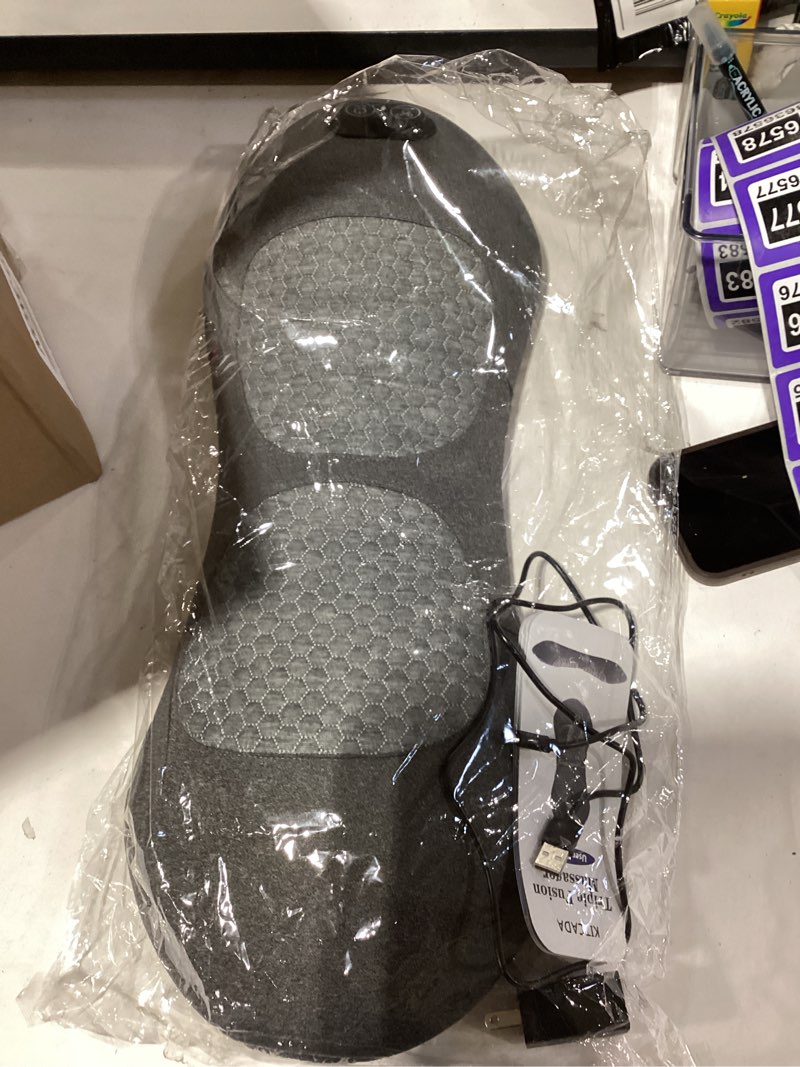 Condition photo showing New/Like New for 3-in-1 Electric Lumbar Support Pillow for Bed and Chair, Smooth Spine Triple Fusion Back Massager with Heated, Vibration and Traction for Lower Back Pain Relief and Spine Support