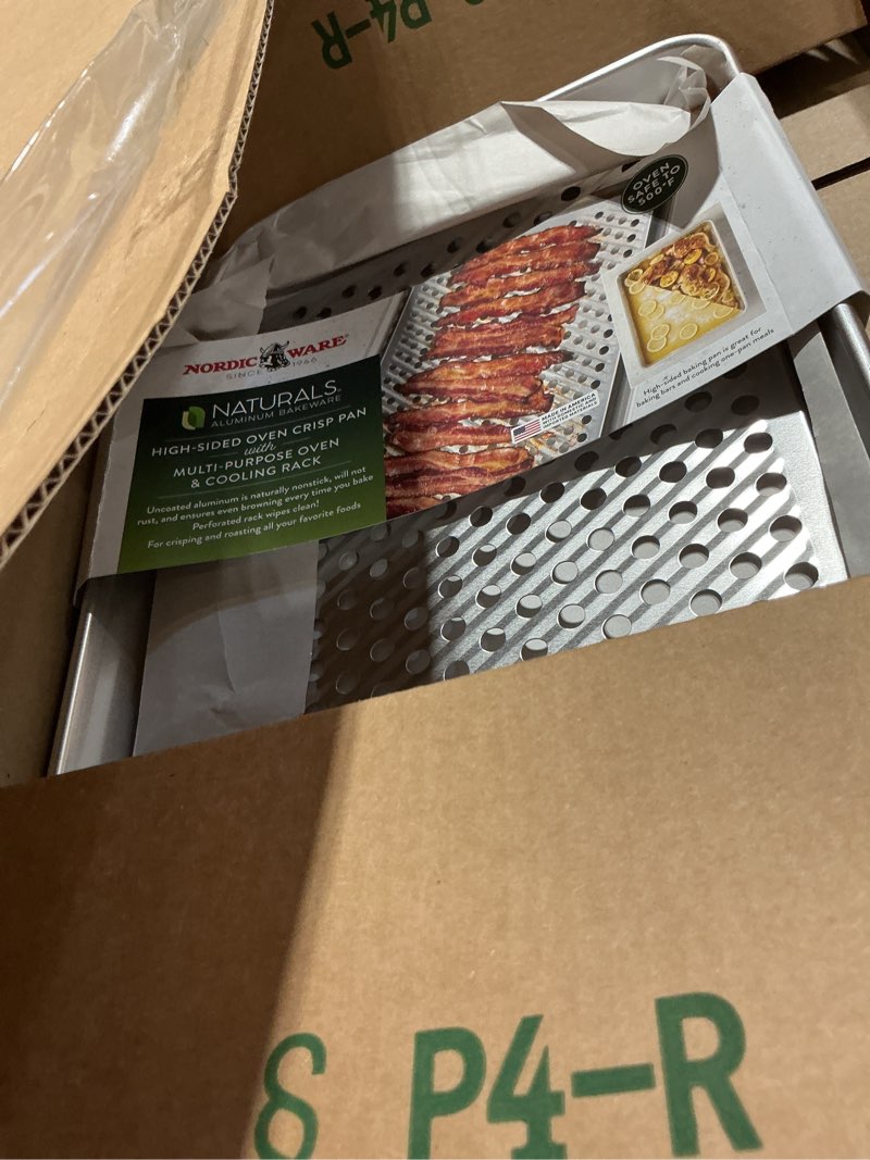 Condition photo showing Good Condition for nordic ware naturals half sheet set - usa made aluminum commercial quality sheet pan for baking or roasting, encapsulated galvanized steel rim prevents warping, 2pk half + lid