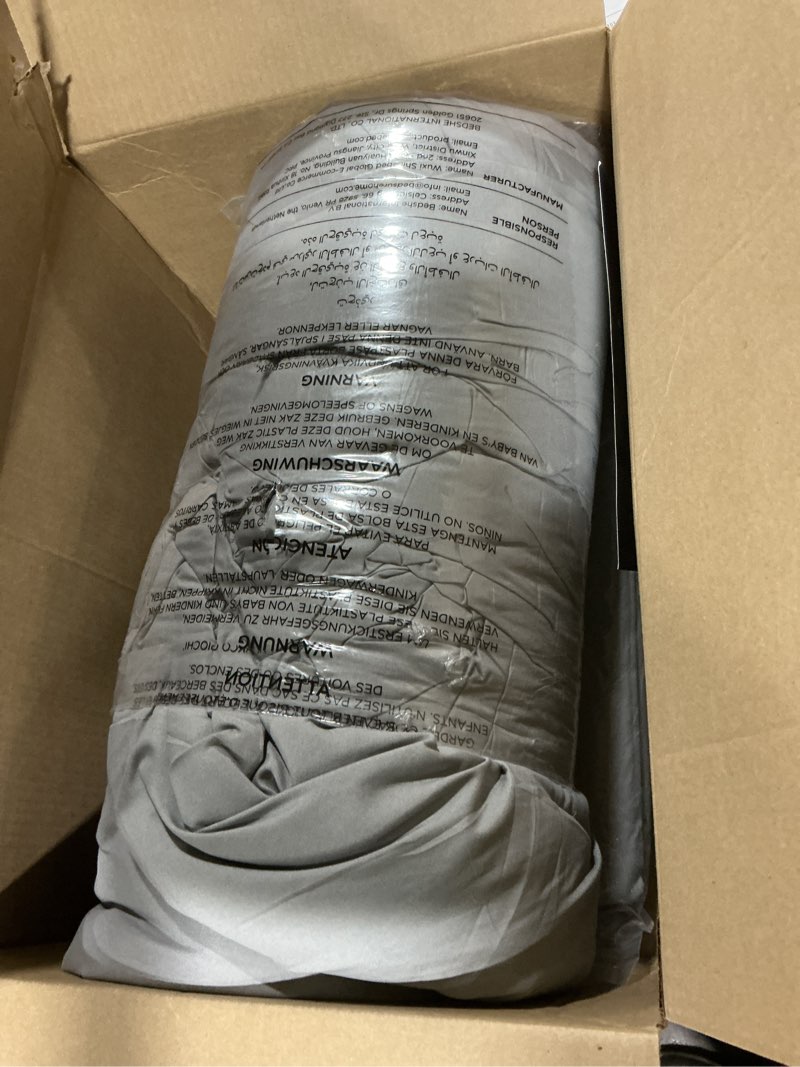 Condition photo showing Good Condition for bedsure queen comforter set grey - bed in a bag queen size bedding 7 pieces, gentlesoft™ pintuck bed set gift for family, pinch pleat all season comforter with sheets, pillowcases & shams queen 01 - grey