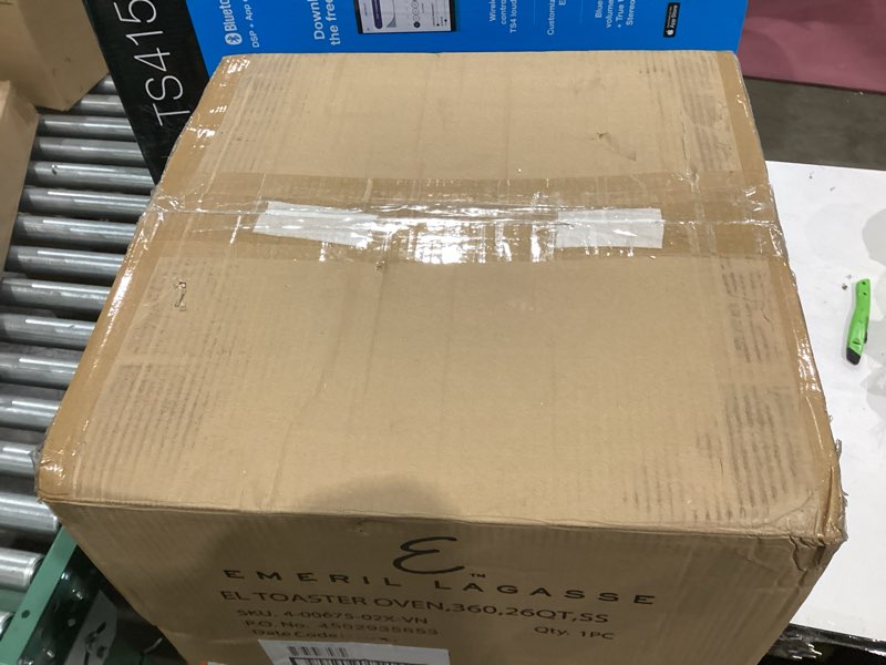 Condition photo showing Good Condition for Dan - Emeril Lagasse Extra Large French Door Air Fryer Toaster Oven Combo, 24 Cooking Functions and Digital Controls, 7 Accessories Included, Stainless Steel Finish, 26QT Capacity