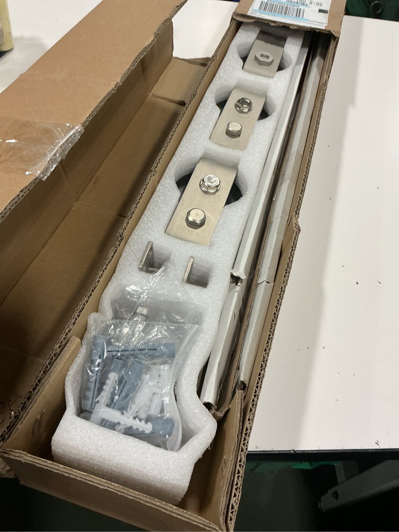 Condition photo showing Good Condition for 72\"Brushed Nickel Bi-folding Sliding Barn Door Hardware Track Kit for 4 Closet Door,Top Mount,Heavy Duty,Slide Smoothly Quietly,Easy Install,No Door (Track Length 76\"for Four 18\" Wide Door) 72\" for 4 Door