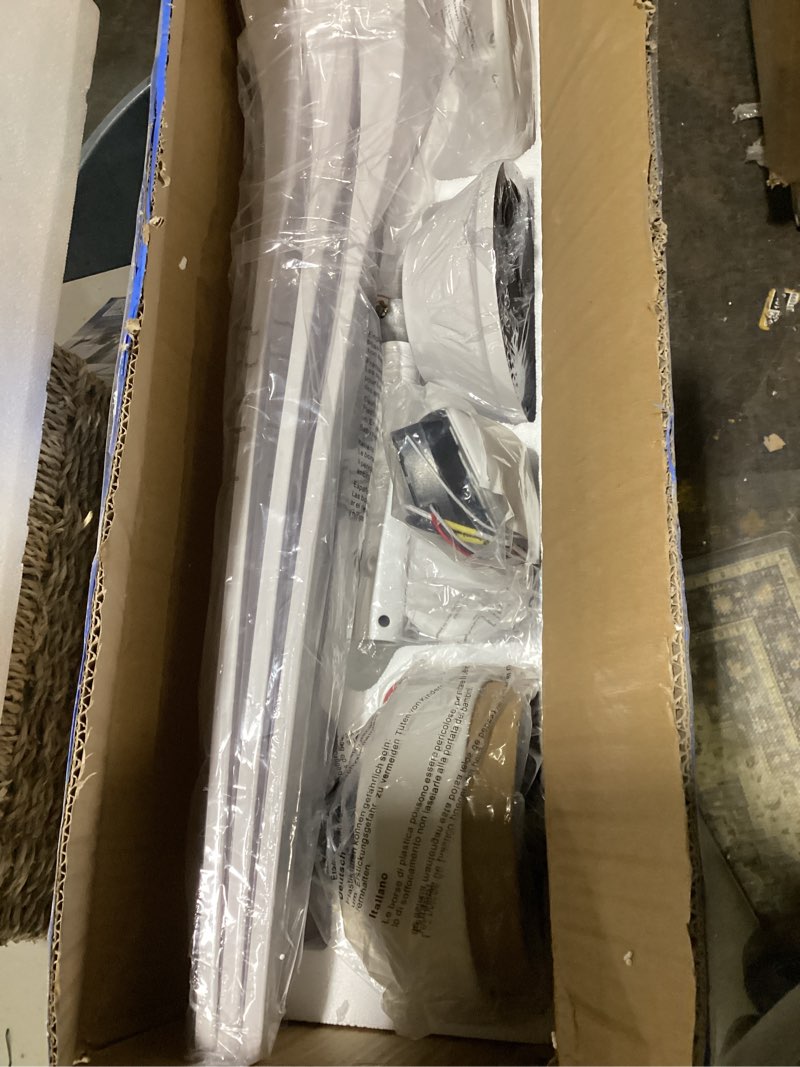 Condition photo showing Good Condition for Ceiling Fan Without Light: Modern 52 Inch 3 Blade Indoor Outdoor Fan with Remote Control - White Ceiling Fan No Light Reversible 6 Speed Quiet DC Motor white 52"- no light