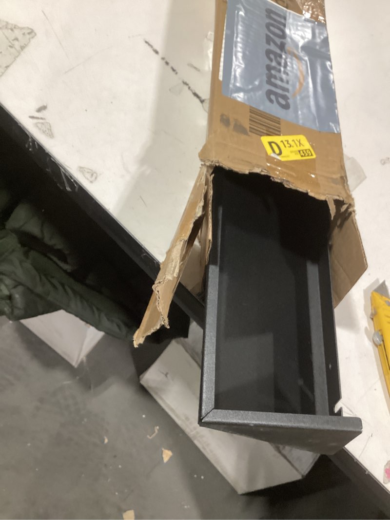 Condition photo showing As Is for Black Adjustable Fireplace Hood for 28 to 48" Harmony Burners Fireplace Hood Heat Shield ?Patent Applied?