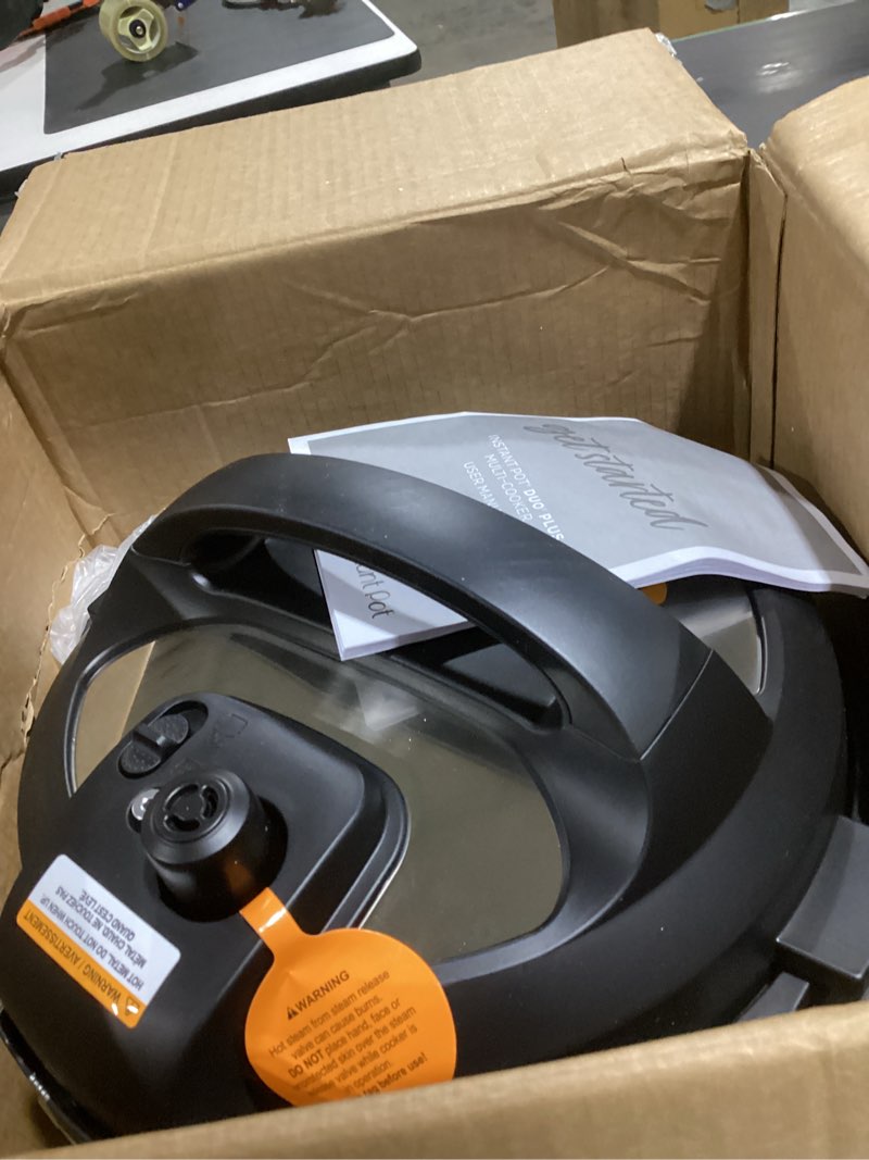 Condition photo showing Good Condition for instant pot duo plus 9-in-1 multicooker, pressure cooker, slow cook, rice maker, steamer, sauté, yogurt, warmer & sterilizer, includes app with over 800 recipes, stainless steel, 6 quarts