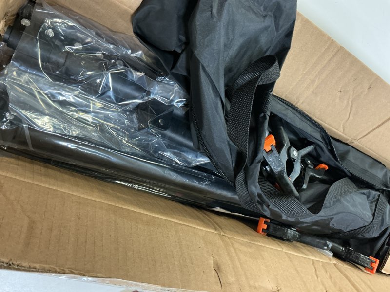 Condition photo showing Good Condition for backdrop stand 10 x 7.5 ft for photography studio, adjustable photo backdrop stand kit for parties, background stand with sandbags, spring clamps, carrying bag 10x7.5 ft