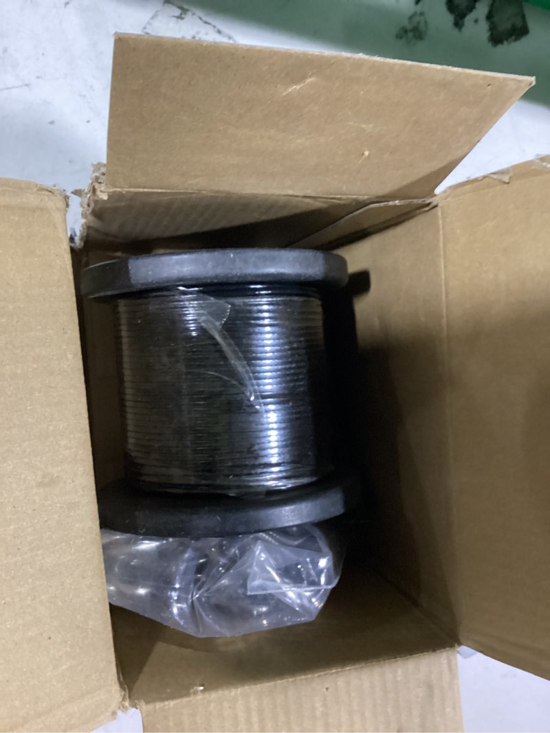 Condition photo showing Good Condition for yql outdoor string lights hanging kit,globe string lights suspension kit,164ft black vinyl-coated 304 stainless steel cable,string light guide wire,hook & eye turnbuckle wire rope tension black-164ft