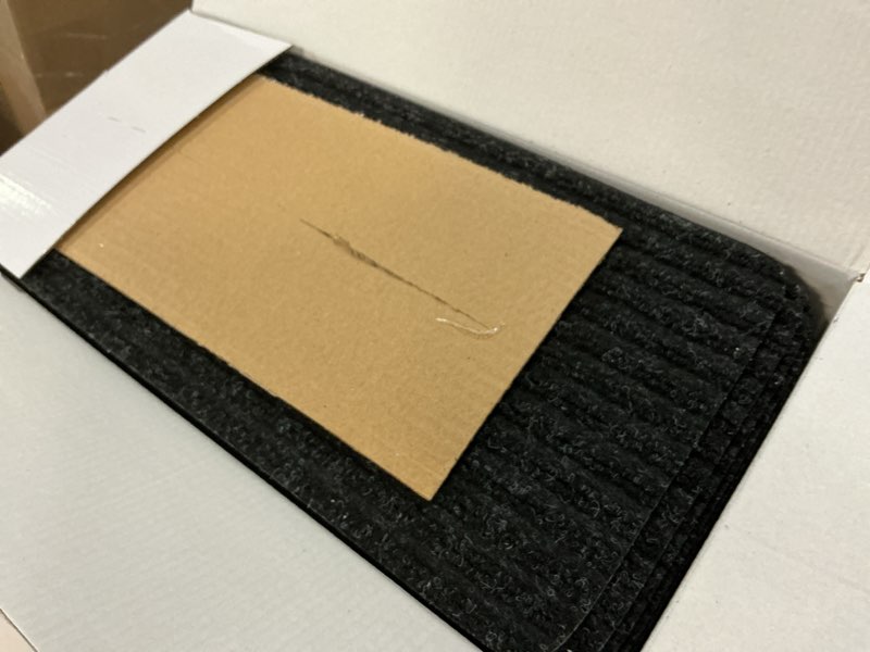 Condition photo showing Good Condition for MBIGM 8" X 30" (15 in Pack) Non-Slip Carpet Stair Treads Non-Skid Safety Rug Slip Resistant Indoor Runner for Kids Elders & Pets with Reusable Adhesive - Black - Carpet Pads for Stairs 8" x 30" - 15 pcs Black