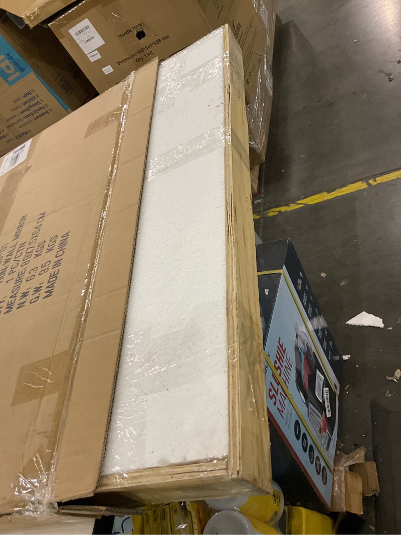 Condition photo showing Good Condition for Irregular Wall Mirror - 20''×36'' Asymmetrical Decorative Tempered Glass Aluminum Alloy Framed Mirrors Cloud Mirror Wavy Mirrors for Bathroom, Bedroom, Living Room, Entryway?Black? Black 36"L x 20"W