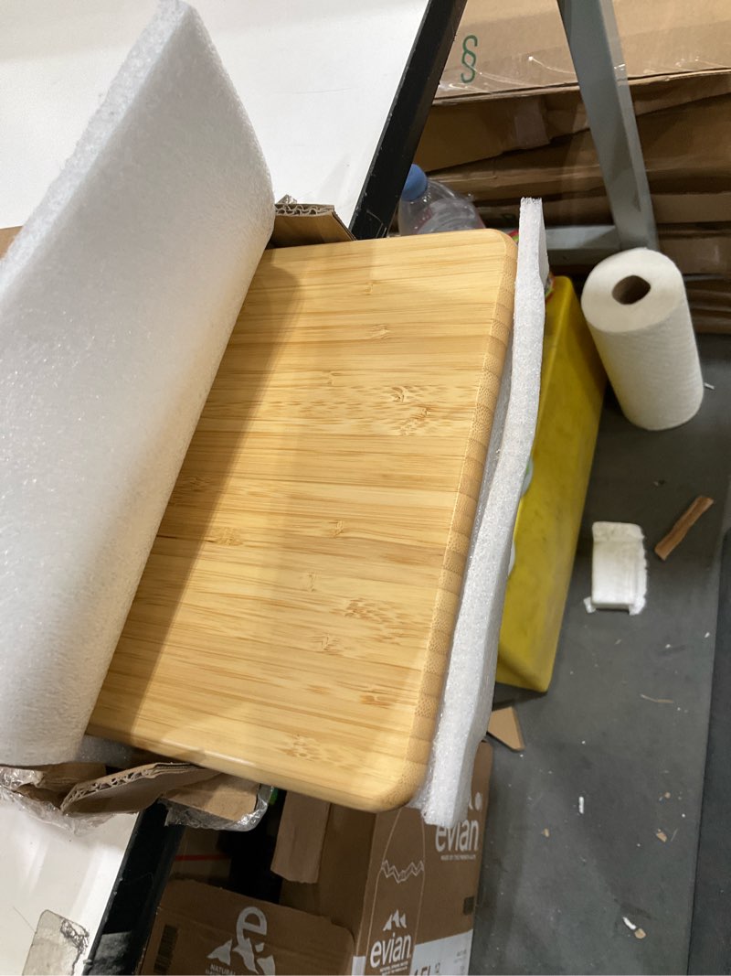 Condition photo showing Good Condition for Bamboo Monitor Stand Riser with Acrylic Legs for Desk, 31.5 Inches Desktop Shelf Supports for PC Computer Monitor, Laptops, Printer, Speakers (Natural)